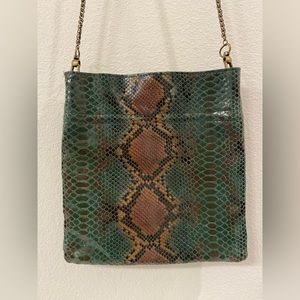 Free people snake skin over the shoulder bag